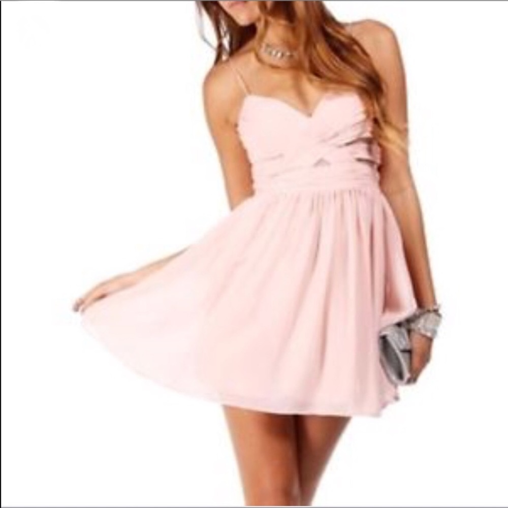 Adrianna Papell blush pink dress